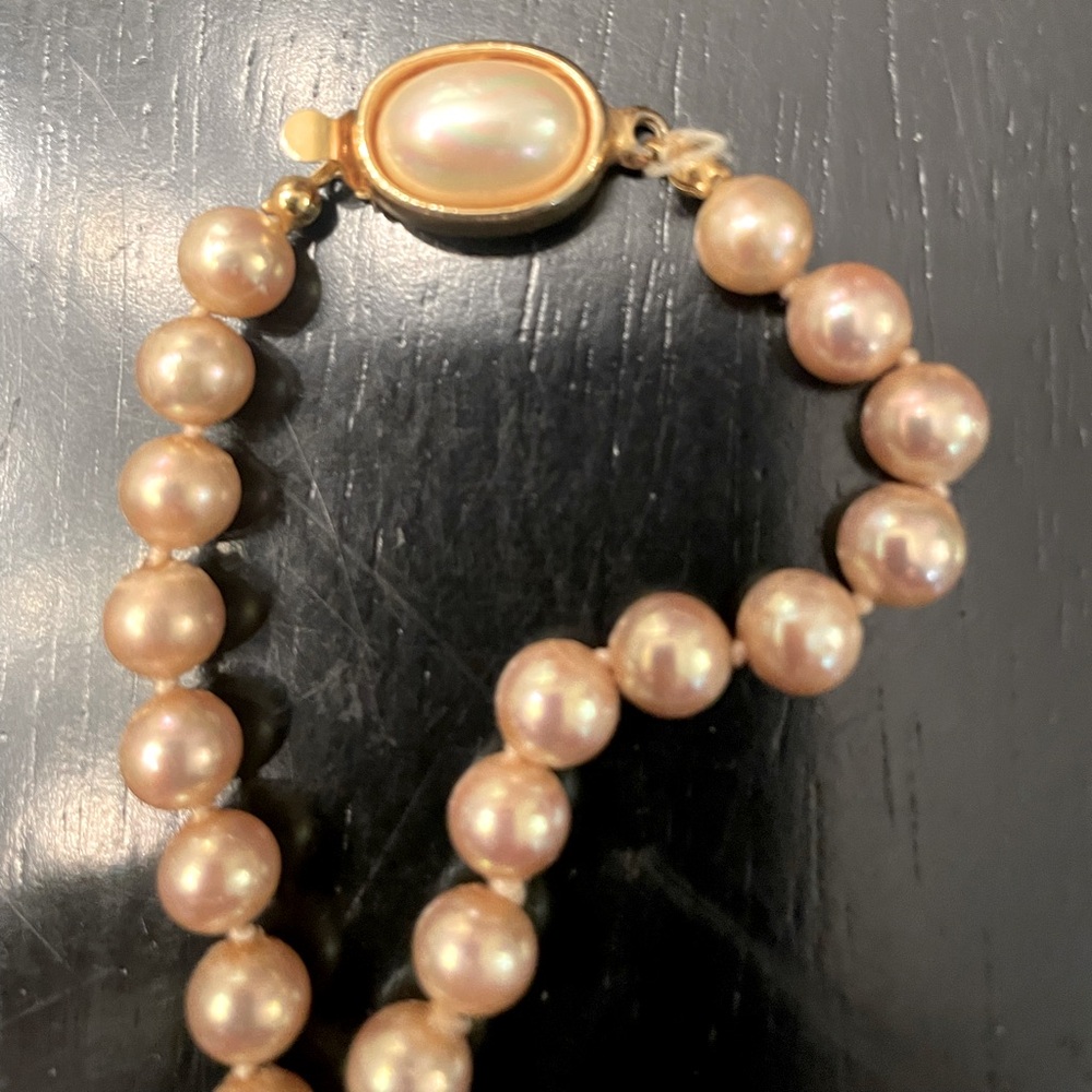 36in Vintage Carol Lee Cream Pearl Necklace